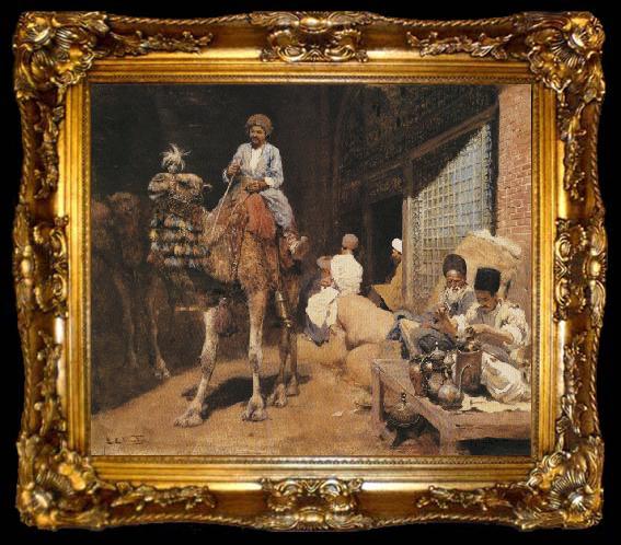 framed  Edwin Lord Weeks A Market in Isphahan, ta009-2